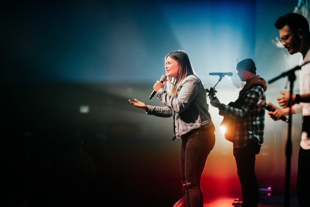 worship pastor on stage