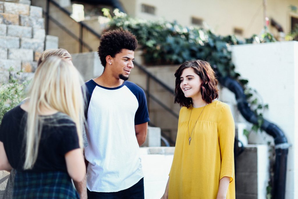 young adults talking